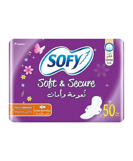 Sofy - Maxi Compressed Soft & Secure Large 50 Pads
