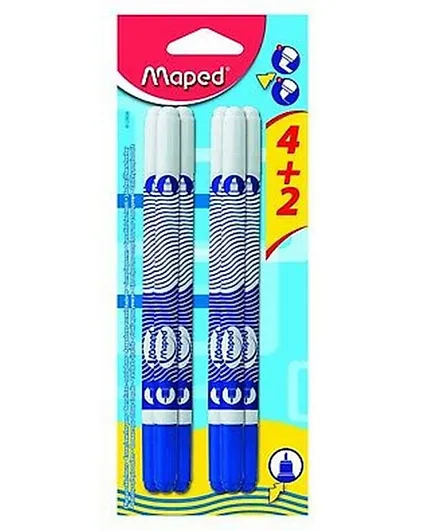 Maped Pen and Eraser Combo Set - Pack of 6