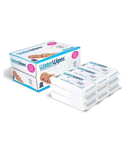WaterWipes - Original Baby wipes - 9 packs of 60 wipes, 540 wipes in total