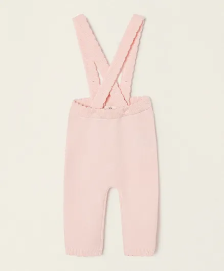 Zippy Suspender Pants - Pink