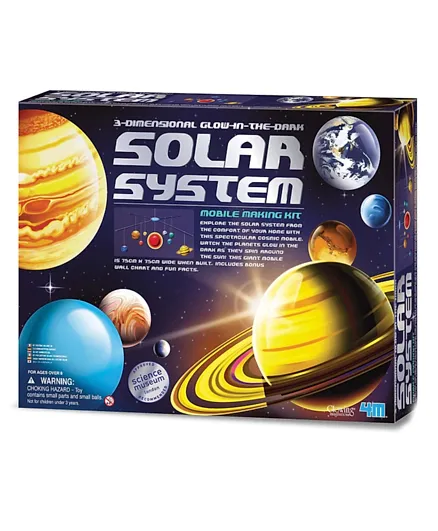 4M 3D Solar System Mobile Making Kit - Multicolour