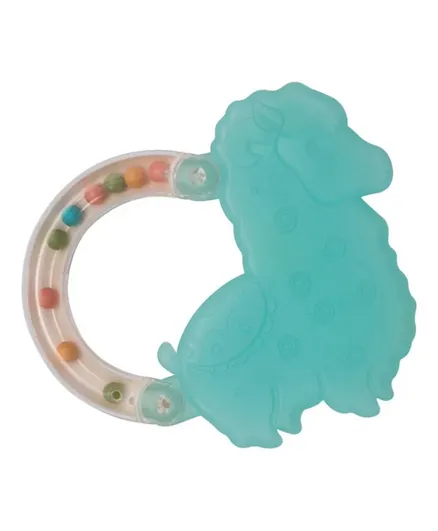 MOON Fuzzy Friends Soft Baby Rattle and Teether Toy -Sheep