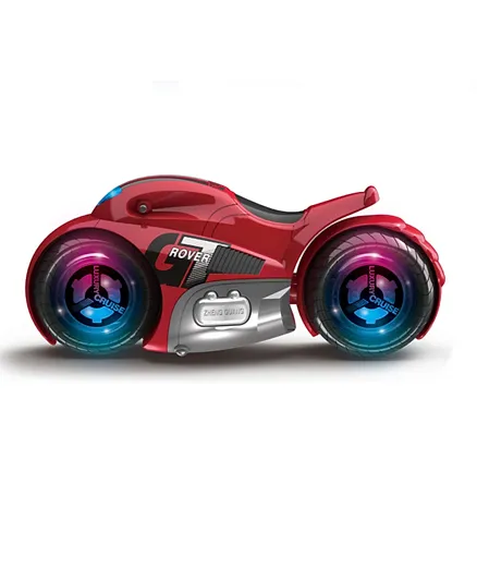 Family Center - R/C Stunt Moto-Bike Rechargeable Full Function 1:12 - Red