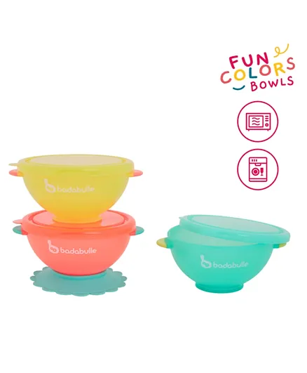 Babymoov Badabulle 2 In 1 Bowl & Containers With Lid - Pack Of 3
