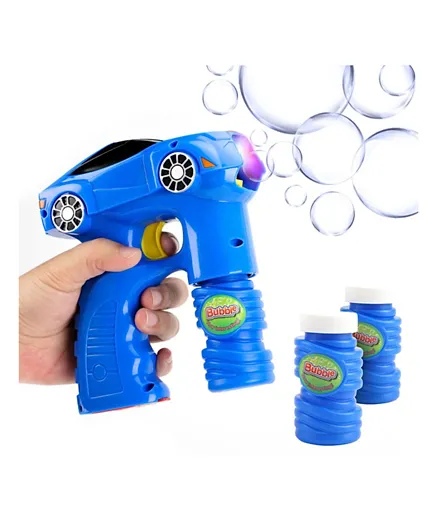 Moon Raptor Bubble Gun Toy with Light and Music - Blue