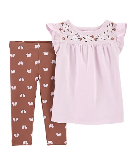 Carter's - Butterfly Top and Legging Set - Multicolor