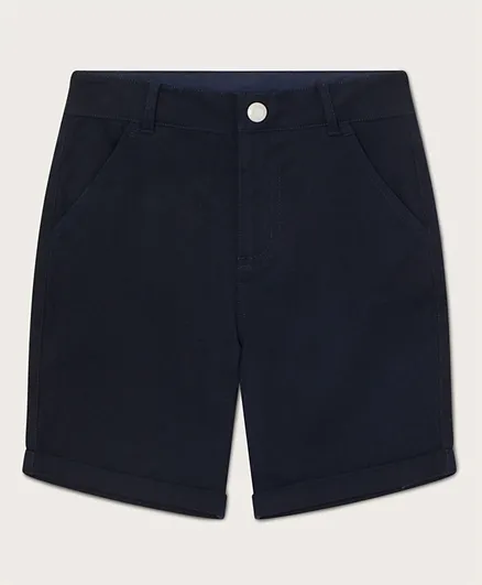 Monsoon Children Solid Shorts - Navy Blue