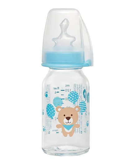Nip Standard Glass Bottle - Blue Bear - 125 Ml