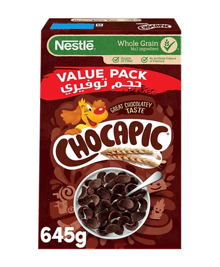 Nestle Chocapic Value Pack Whole Grain Chocolate Flavor Cereal - 645g