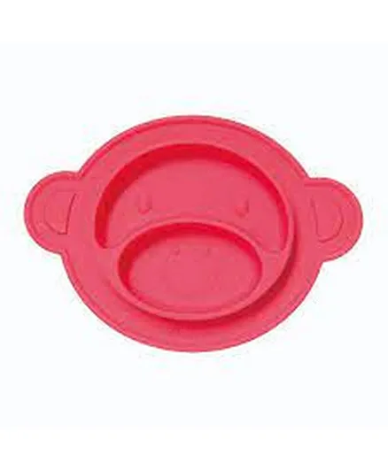 Nuby Miracle Suction Plate Monkey - Red