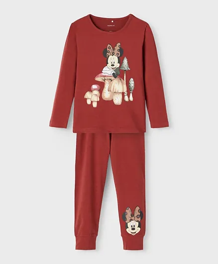 Name It Minnie Mouse Nightsuit - Spiced Apple