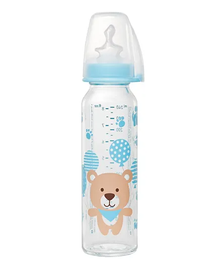 Nip Standard Glass Bottle Blue Bear - 250 ml