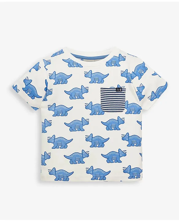 Buy JoJo Maman Bebe Triceratops TShirt Ecru for Boys (6-12Months