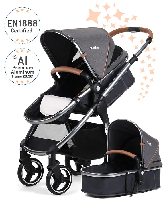 Bonfino Orion Stroller with Removable Canopy Black Online in KSA Buy at Best Price from FirstCry.sa 10857396