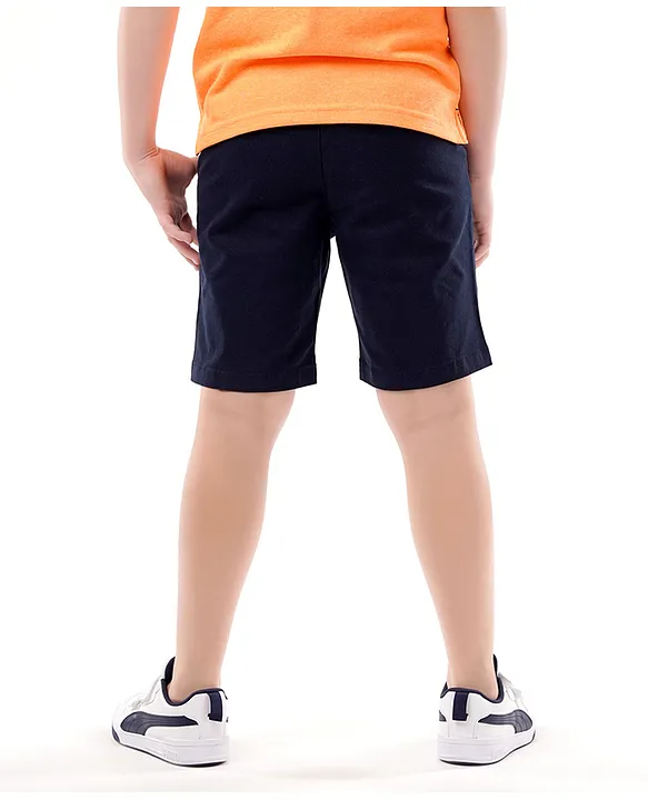 Navy blue hotsell knee length shorts