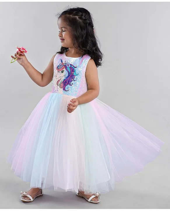 Buy Babyhug Sleeveless Sequins Detailing Party Gown Multicolour for Girls 12 18Months Online in KSA Shop at FirstCry.sa 11738923