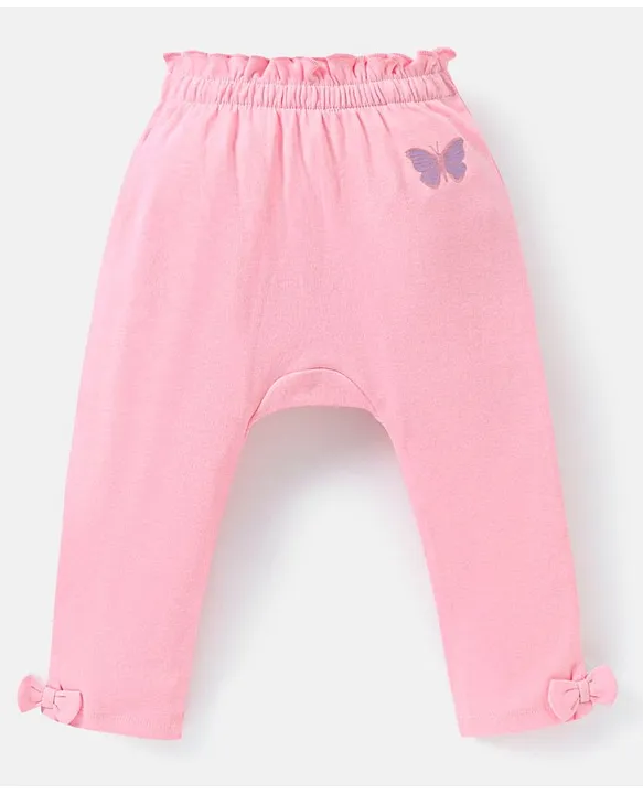 Younger Girls Pink Butterfly Active Leggings