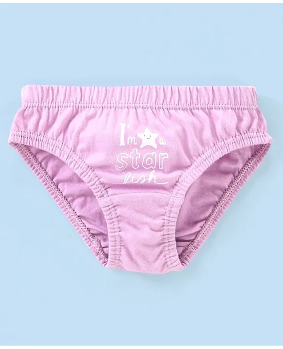 Buy Babyhug 100% Cotton Panties Star Fish Print Pack of 5 Pink for