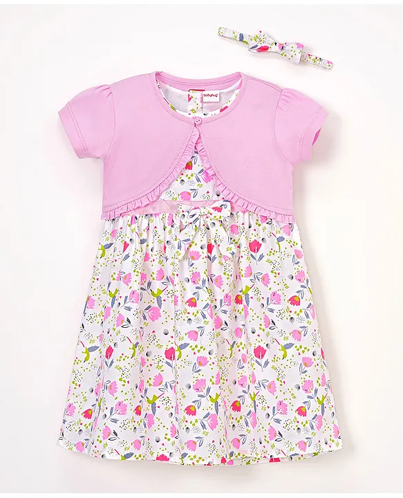 Baby frock hot sale with shrug