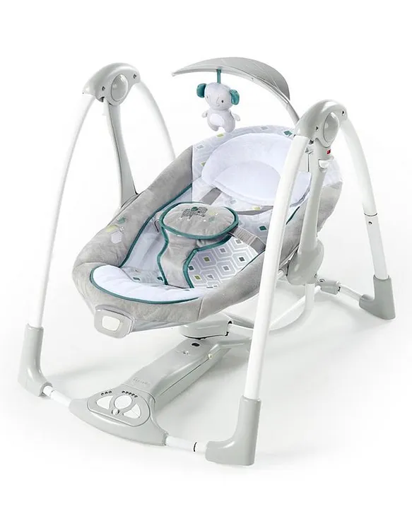 Ingenuity ConvertMe Swing2Seat Nash Portable 2in1 Baby Swing Vibrating Seat with 12 Melodies Nature Sounds Foldable Design 09M L55.8xB54.6xH12.7 cm Online in KSA Buy at Best Price from FirstCry.sa 376...