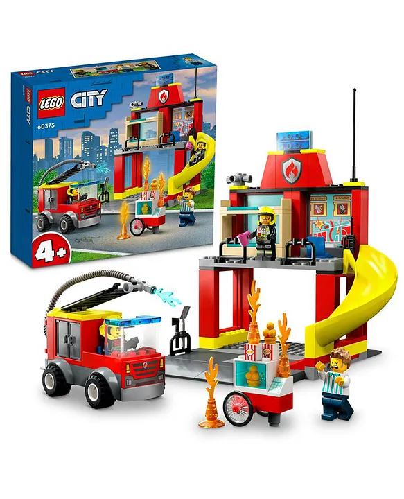 LEGO City Fire Station and Fire Engine Playset 60375 153 Pcs Ages 4 Assembled Dimensions 19x18x22cm Online KSA Buy Building Construction Toys for 4 12Years at FirstCry.sa 377c1uaeef0254