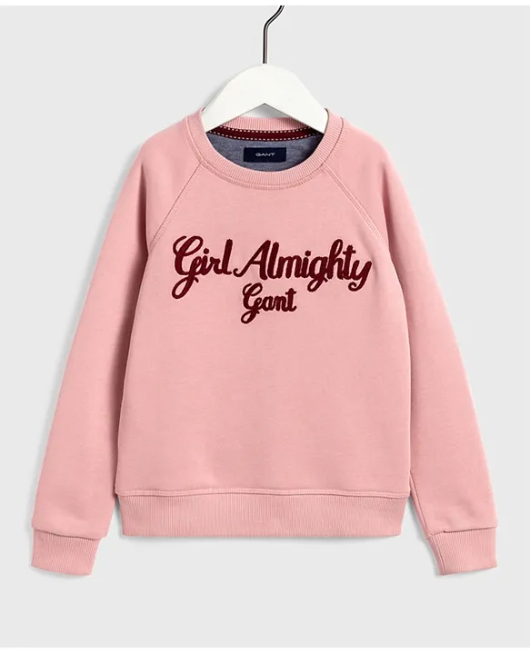 Buy Gant Girl Almighty Sweatshirt Summer Rose for Girls (2-3Years) Online  in KSA, Shop at  - 5b720aefe6007