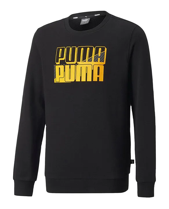 Puma gold 2024 logo sweatshirt