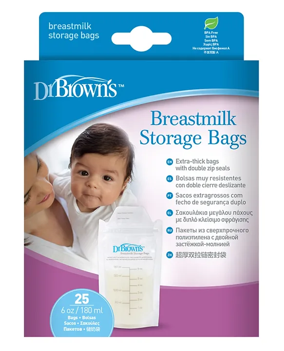 Dr. Browns Breastmilk Storage Bag Pack of 25 180 ml Each Online in KSA, Buy  at Best Price from  - ae5f8ksa285d56