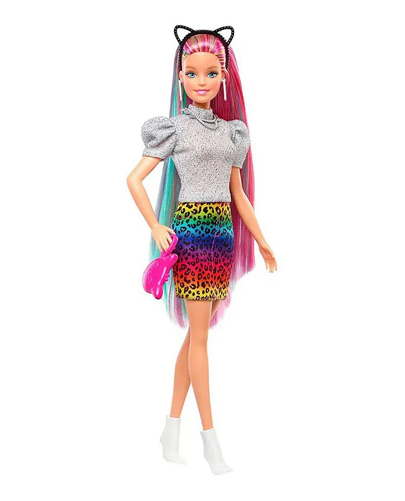 Barbie Leopard Rainbow Hair Doll ColorChange Fashion Play 16 Accessories 30.4cm Online KSA Buy Dolls and Dollhouses for 3 7Years at FirstCry.sa b6e67ae775250