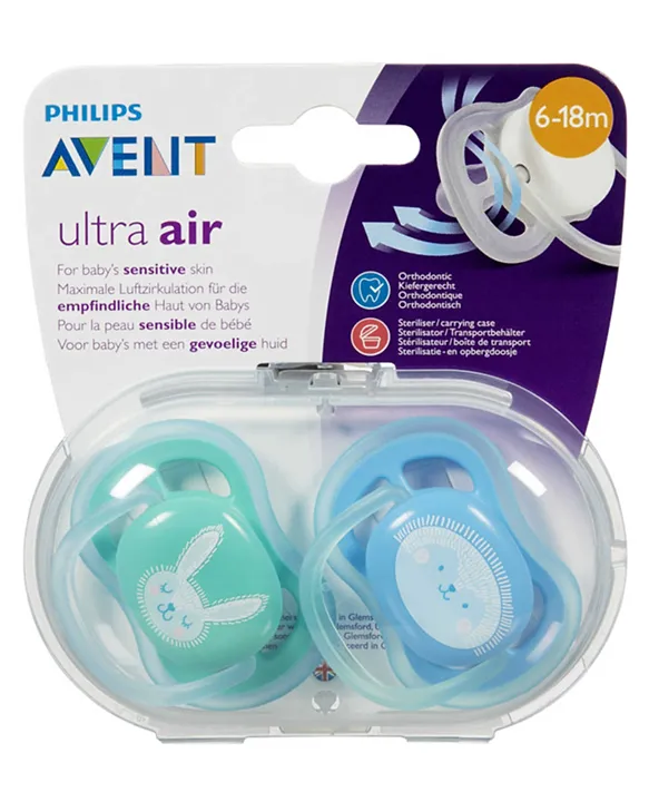 Kunstmatig een schuldeiser gras Philips Avent Orthodontic Ultra Air Pacifier Pack of 2 Online KSA, Buy  Teethers & Soothers for (6-18Months) at FirstCry.sa - b8a54ae8b2574