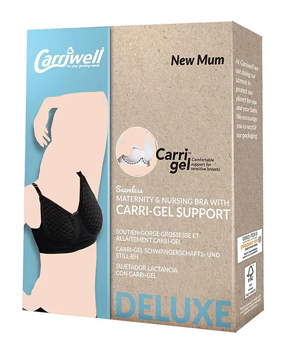 Carriwell Maternity & Nursing Bra with CarriGel Support Black
