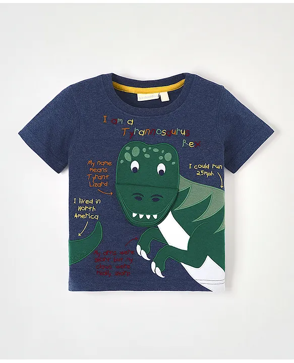 Buy JoJo Maman Bebe T Rex TShirt Indigo for Boys (5-6Years) Online