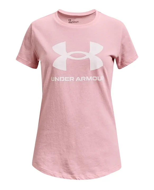 Jaarlijks evenwicht Fractie Buy Under Armour Live Sportstyle Graphic SSPrime Pink / White for Girls  (6-7Years) Online in KSA, Shop at FirstCry.sa - d757eksab05be1
