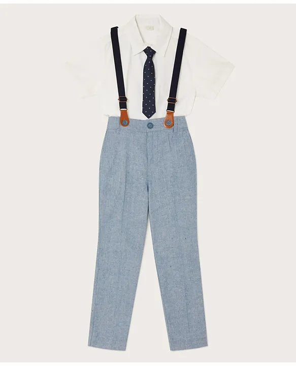 Buy Toddler Pants With Braces Slim Fit Boys Trousers Suspenders Online in  India  Etsy