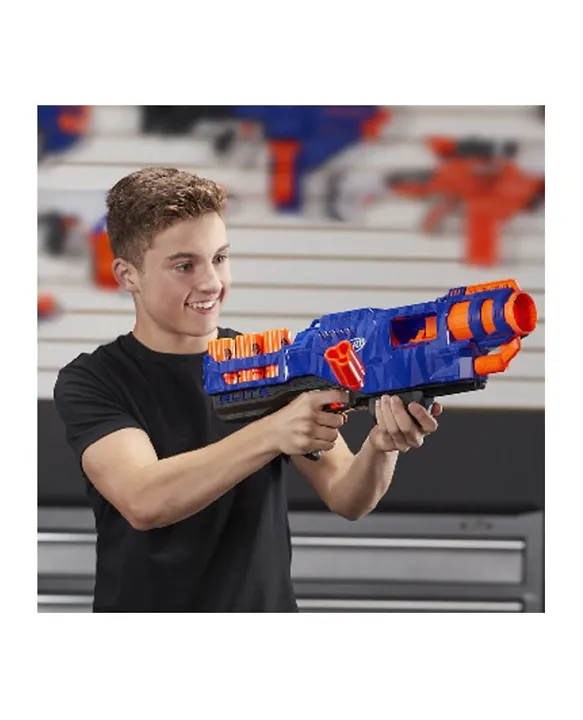 Monetære Mysterium Fugtig Nerf Trilogy Ds15 NStrike Elite Toy Blaster With 15 Official Nerf Elite  Darts And 5 Shells – Blue Online KSA, Buy Toy Guns for (8-12Years) at  FirstCry.sa - f3bdfae4d9ac0