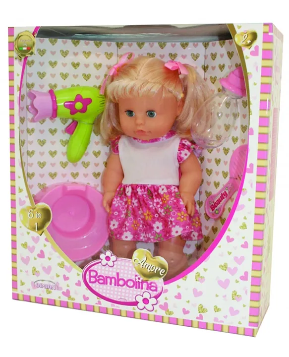 Bambolina Amore Doll with Hair Gift Set 30 cm Online KSA, Buy