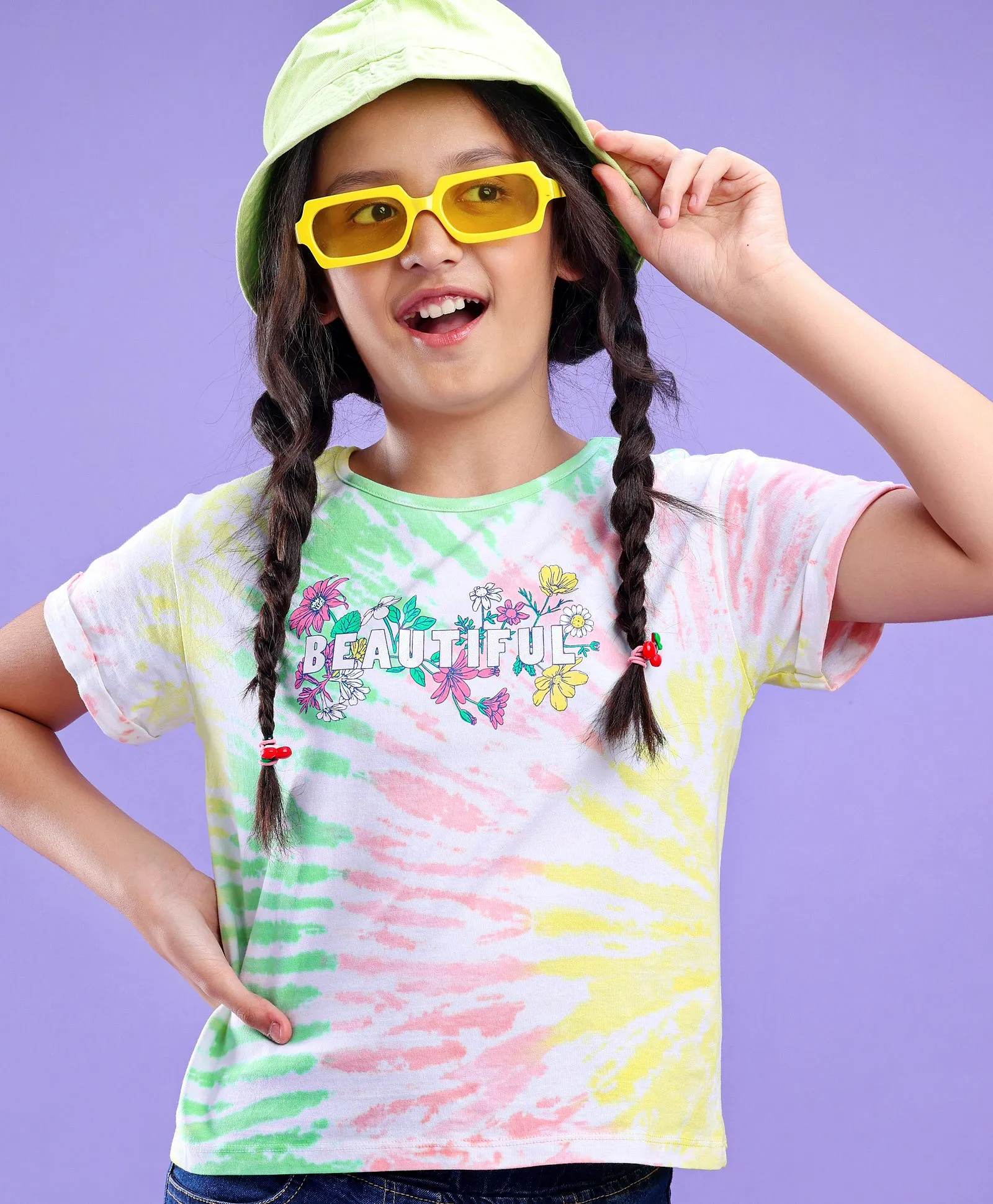 Pine Kids 100% Cotton Half Sleeves Bio Washed Tie & Dye T Shirt - White Online in KSA, Buy at ...