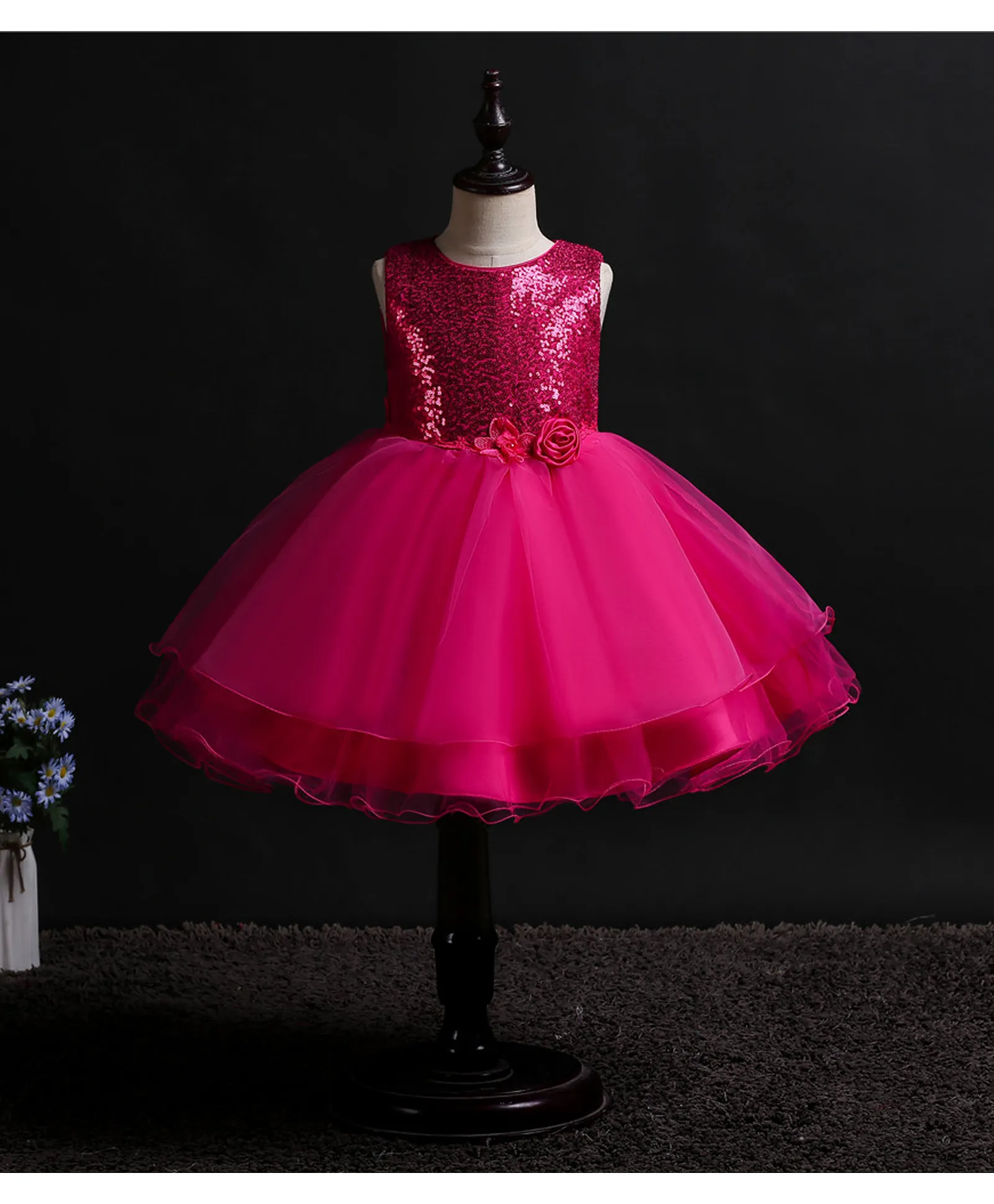 Buy DDaniela Princess Party Embellished Dress - Rose Pink for Girls (10 ...